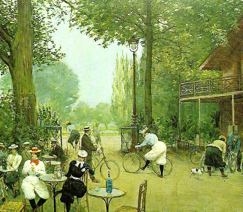the cycle hut in the bois de boulogne, c.